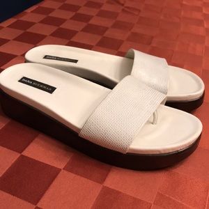 White sandals